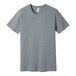 A gray Bella + Canvas customizable t-shirt.