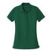 A Port Authority women's Deep Forest Green polo shirt.