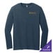 A District New Navy long sleeve t-shirt with a gold logo.