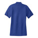 A Port Authority royal blue ladies' polo shirt.