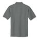 A large cool gray Port Authority polo shirt.