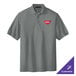 A large unisex Port Authority Cool Gray polo shirt with a logo on it.