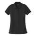 A Port Authority women's black polo shirt.