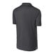 An iron gray Sport-Tek polo shirt with a white collar.