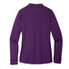 A Port Authority women's bright purple long sleeve polo shirt.