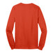 A Port & Company orange long sleeve t-shirt.