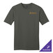 A District Deepest Gray short sleeve t-shirt with a logo on it in yellow.