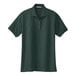 A dark green Port Authority women's short sleeve polo shirt.