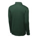 A forest green Sport-Tek long sleeve polo shirt on a mannequin.