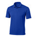 A Sport-Tek unisex short sleeve polo shirt in blue with a collar.