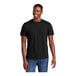 A man wearing a black District® short sleeve T-shirt.