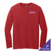 A red District long sleeve T-shirt.