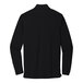 A black Port Authority long sleeve polo shirt.