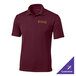 A maroon Sport-Tek polo shirt with a logo on it.