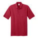 A Port & Company red short sleeve polo shirt.