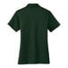 A back view of a Port Authority women's dark green short sleeve polo shirt.