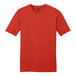 A District Fiery Red T-shirt with a black logo on the front.