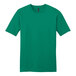 A District unisex jewel green T-shirt with black collar.