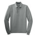 A Port Authority Cool Gray long sleeve polo shirt.