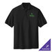 A black Port Authority polo shirt with a logo on it.
