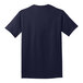 A back view of a navy Port & Company short sleeve t-shirt.