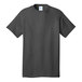 A charcoal Port & Company unisex T-shirt.