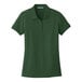 A Port Authority Deep Forest Green short sleeve polo shirt for women.