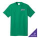 A kelly green Port & Company short sleeve t-shirt with pink text that says "Nikki"