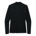 A back view of a black long sleeve Nike polo shirt.