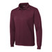 A Sport-Tek unisex maroon long sleeve polo shirt.