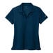 A navy Nike women's short sleeve polo with a white swoosh on it.