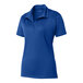 A Sport-Tek women's royal blue polo shirt with a collar.