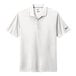 A white Nike polo shirt with a Nike swoosh logo.