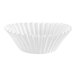 A white paper fluted mini baking cup.