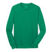 A Port & Company unisex green long sleeve T-shirt.