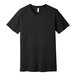 A black Bella + Canvas customizable short sleeve t-shirt.
