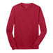 A red Port & Company long sleeve t-shirt.