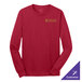 A red Port & Company long sleeve t-shirt.