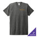 A Terrain Gray AllMade tri-blend t-shirt with a logo on it.