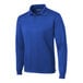 An extra large unisex Sport-Tek long sleeve polo shirt in blue.