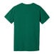 A customizable heather grass green Bella + Canvas t-shirt with a white logo on the back.