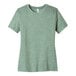 A Bella + Canvas women's heather prism dusty blue short sleeve t-shirt.