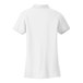 The back of a white Port Authority women's short sleeve polo shirt.
