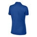 A Sport-Tek women's blue short sleeve polo shirt with a white collar.