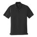 A black Port Authority Dry Zone short sleeve polo shirt.