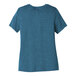 A Bella + Canvas women's heather deep teal customizable short sleeve t-shirt.