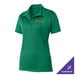 A women's extra small kelly green Sport-Tek polo shirt with a logo on it.