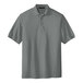 A Port Authority Cool Gray Silk Touch Pique Polo Shirt.