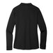 A black Port Authority women's long sleeve polo shirt.