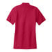 A Port Authority red silk touch polo shirt for women.